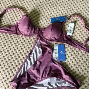 Cupshe Mauve Shimmery One-Piece Swimsuit